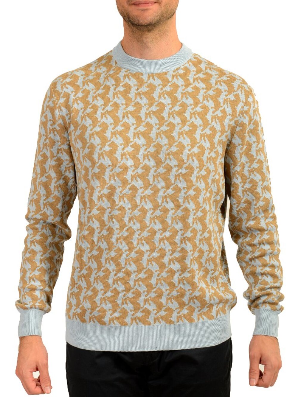 Scuderia Ferrari Men's Silk Pixelated Crewneck Pullover Sweater US 3XL IT 58